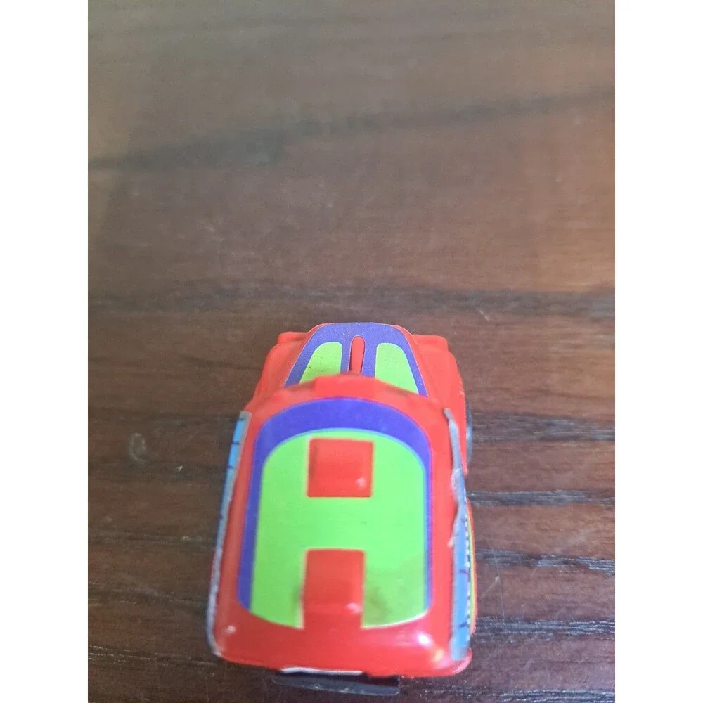 Vintage San Ren Hang Red Fire Truck Pull Back Racer